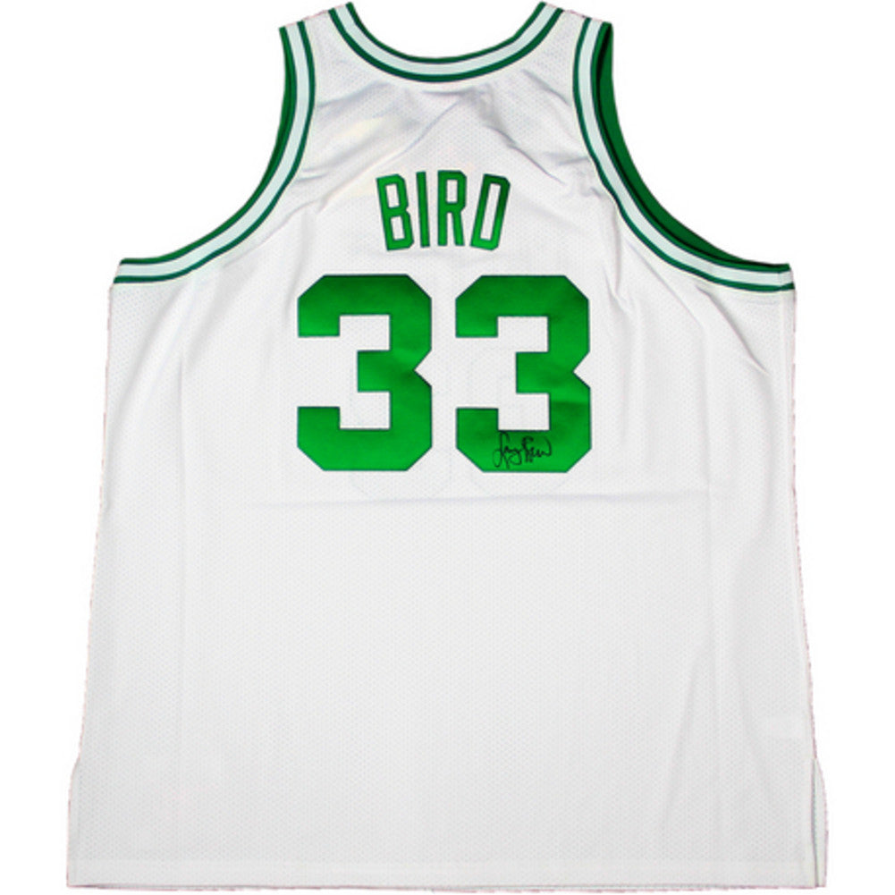 Autographed Larry Bird White Throwback Mitchell And Ness Boston Celtics Jersey