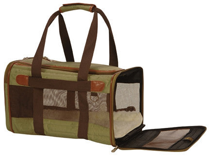 Sherpa 55232 Original Deluxe Pet Carrier Olive/brown (medium) - Ships Free To Usa & Canada
