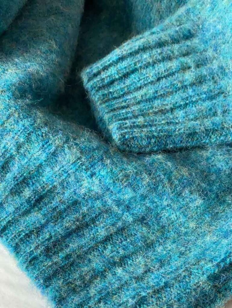 Lunan Brushed Wool Sweater Blue Genevieve Sweeney