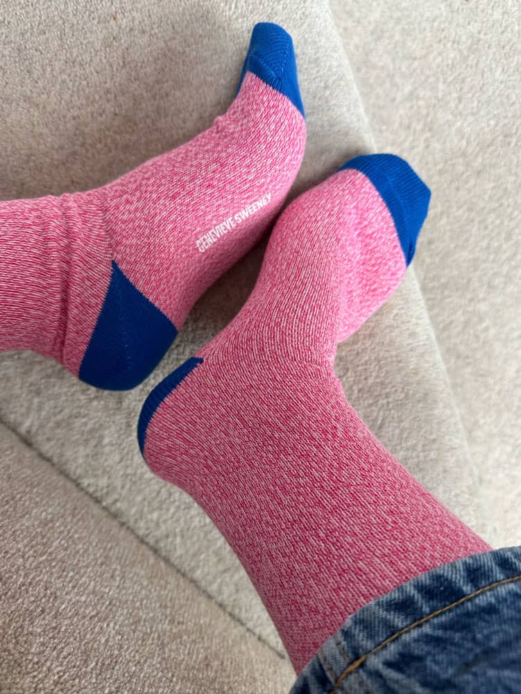 Organic Socks Pink Marl Genevieve Sweeney
