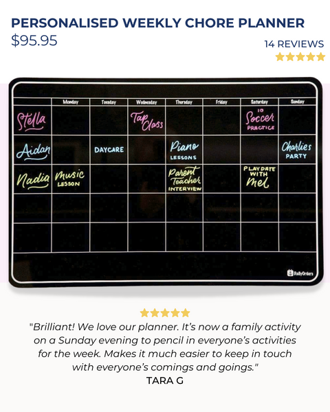 Personalised Weekly Chore Planner