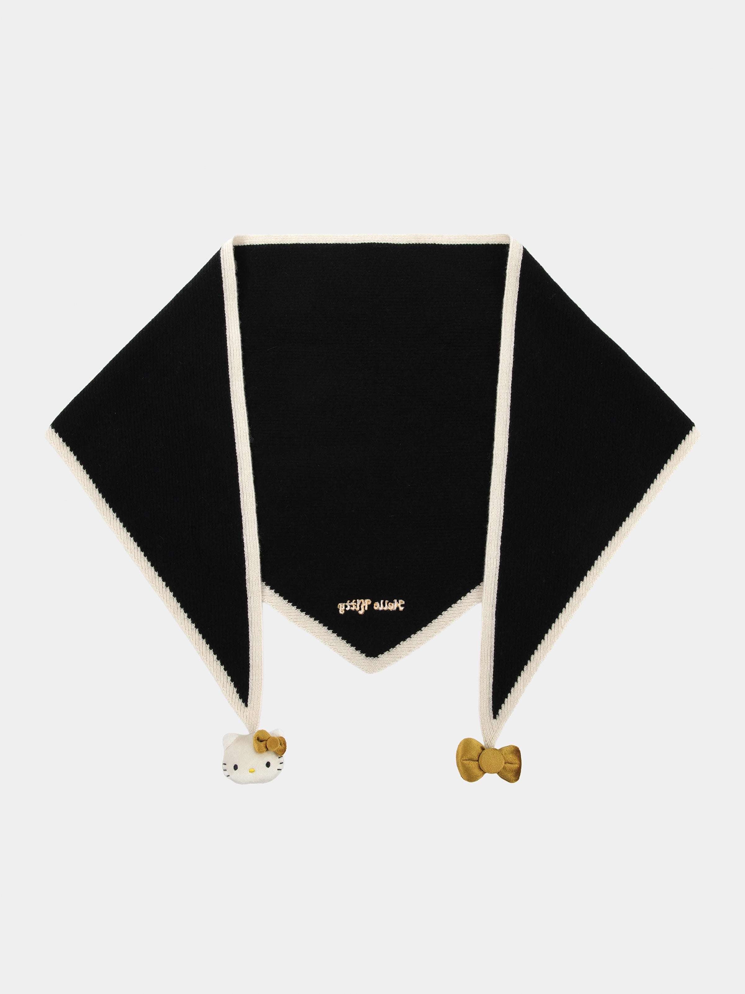 "Hello Kitty" Cashmere Knitted Triangle Scarf