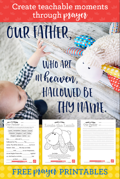 Our Father Hail Mary Glory Be Prayer Activity Pages The Wee Believers Toy Company
