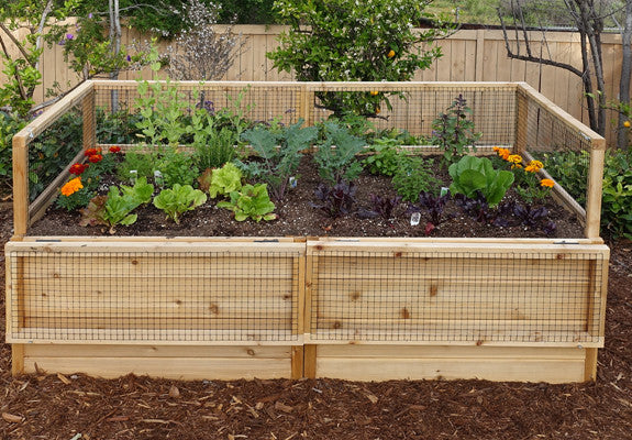 OLT Raised Cedar Garden Bed 6'x3' With Trellis/Lid Option ...