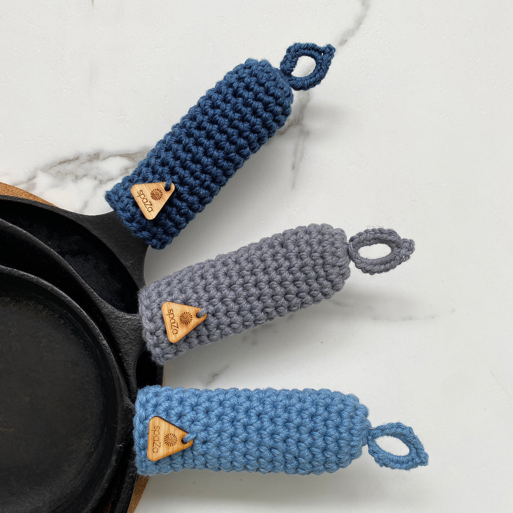 Cast iron skillet handle cover : r/crochet