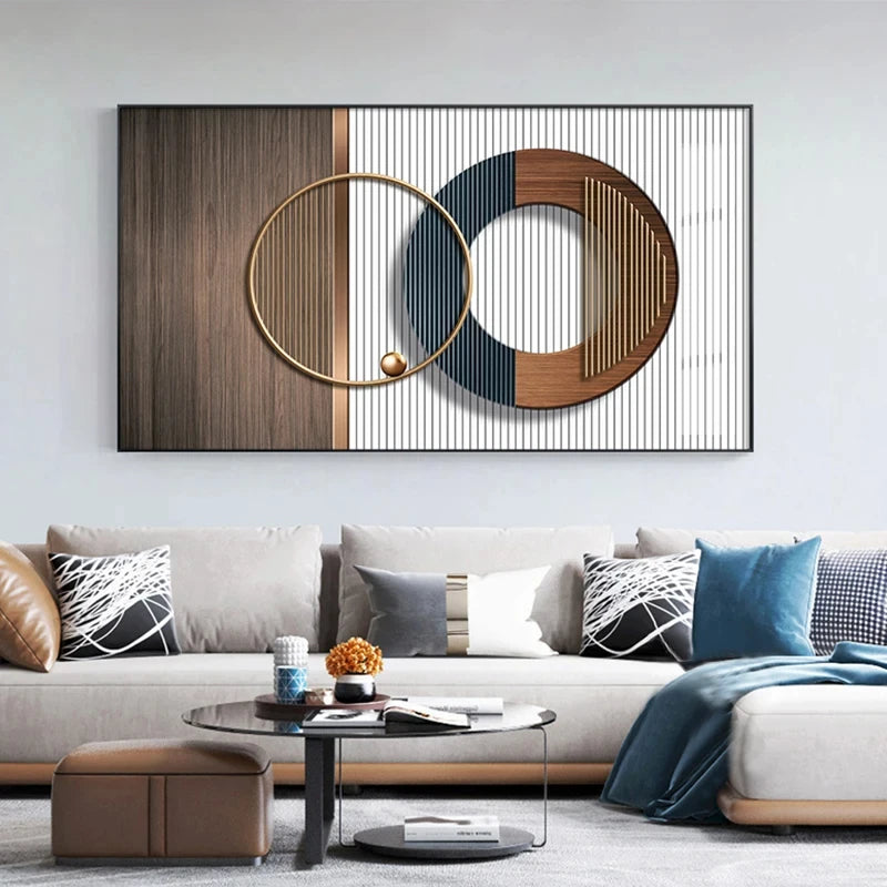 Modern Aesthetics Abstract Celestial Geometry Concept Wall Art Fine Art Canvas Prints - Pictures For Living Room Dining Room Bedroom Art For Modern Living