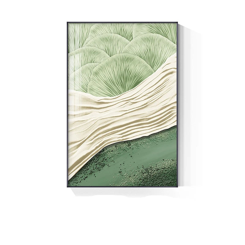 Neutral Colors Brown Green Abstract Nature Wall Art Fine Art Canvas Prints Pictures For Modern Apartment Living Room Dining Room Art Decor