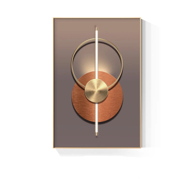 Modern Aesthetics Celestial Geometry Wall Art Fine Art Canvas Prints - Modern Artwork For Living Room Dining Room Home Office Art For Contemporary Interiors