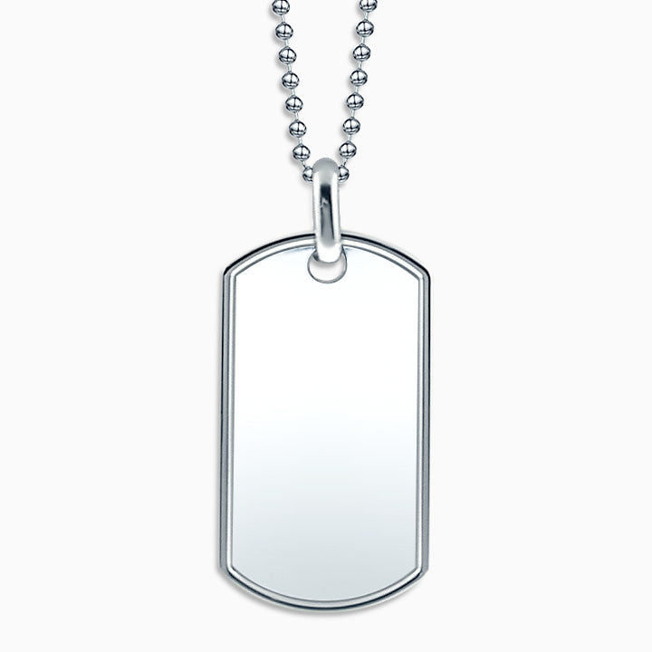 YELLOW CHIMES Stainless Steel Daily Wear Plain Silver Army Dog Tag Pendant  Necklace for Men and Boys Plain Silver Dog Tag Price in India - Buy YELLOW  CHIMES Stainless Steel Daily Wear