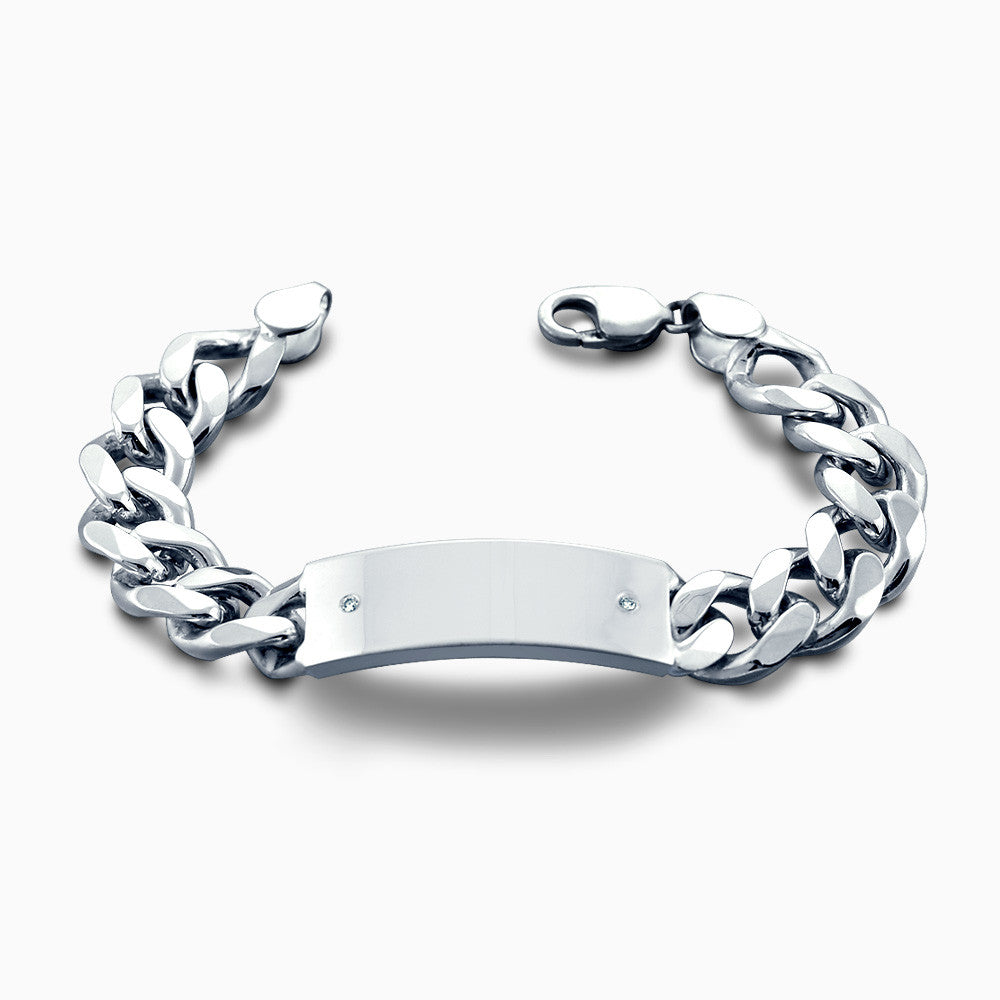 Sterling Silver Men's Diamond Bracelet 0.84ct 311248