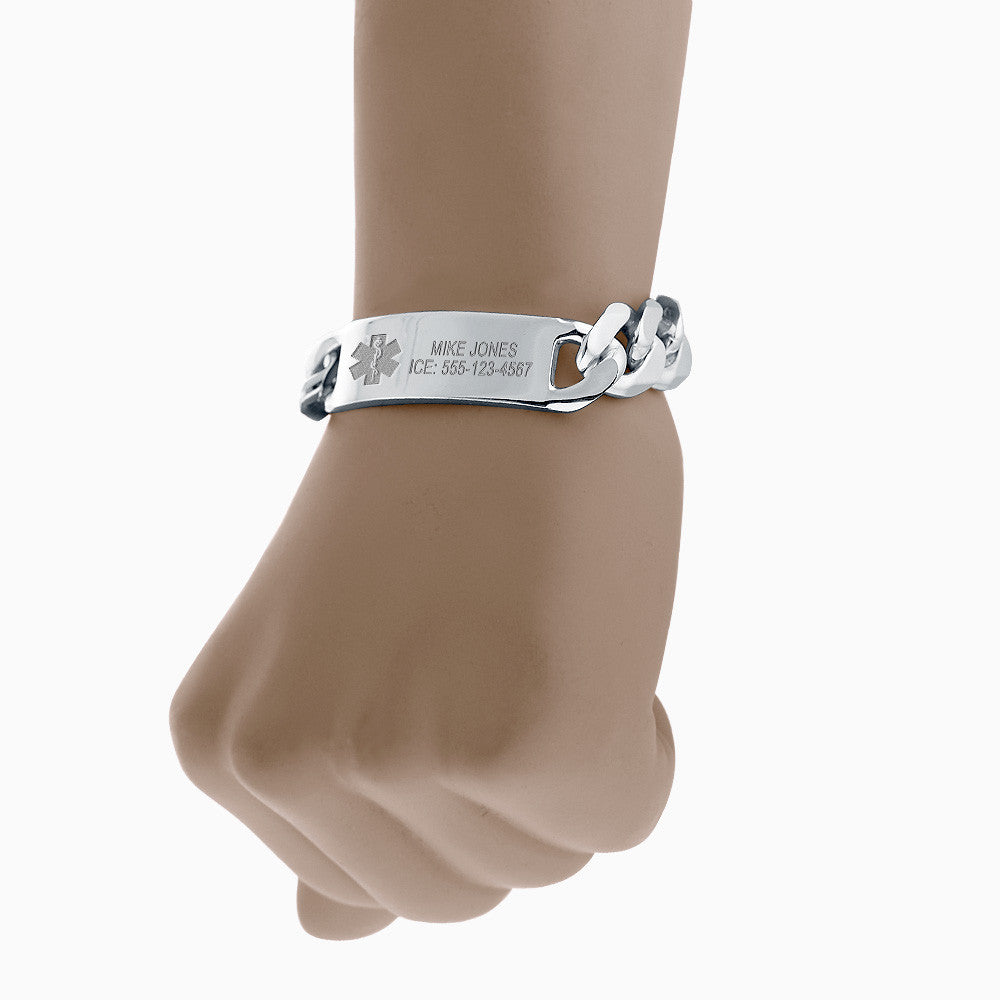 Women's Medical Alert Stretch Bracelet | Engraved Medical Jewelry