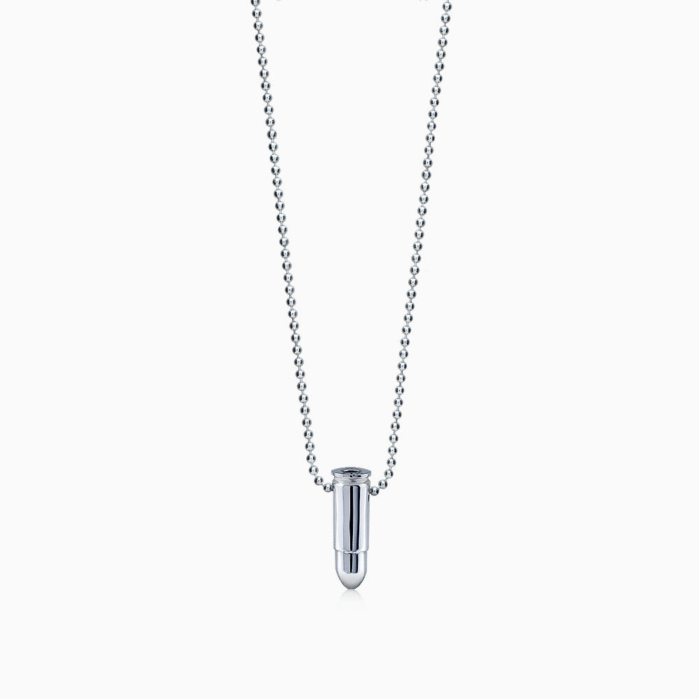 Perfect Catch Sterling Silver Bullet Necklace for Men - JECTZ®