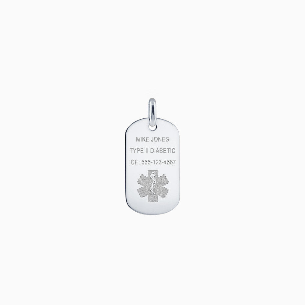 Heart Condition Angina Medical Alert Necklace Stainless Steel Chain Curb  Dog Tag | eBay