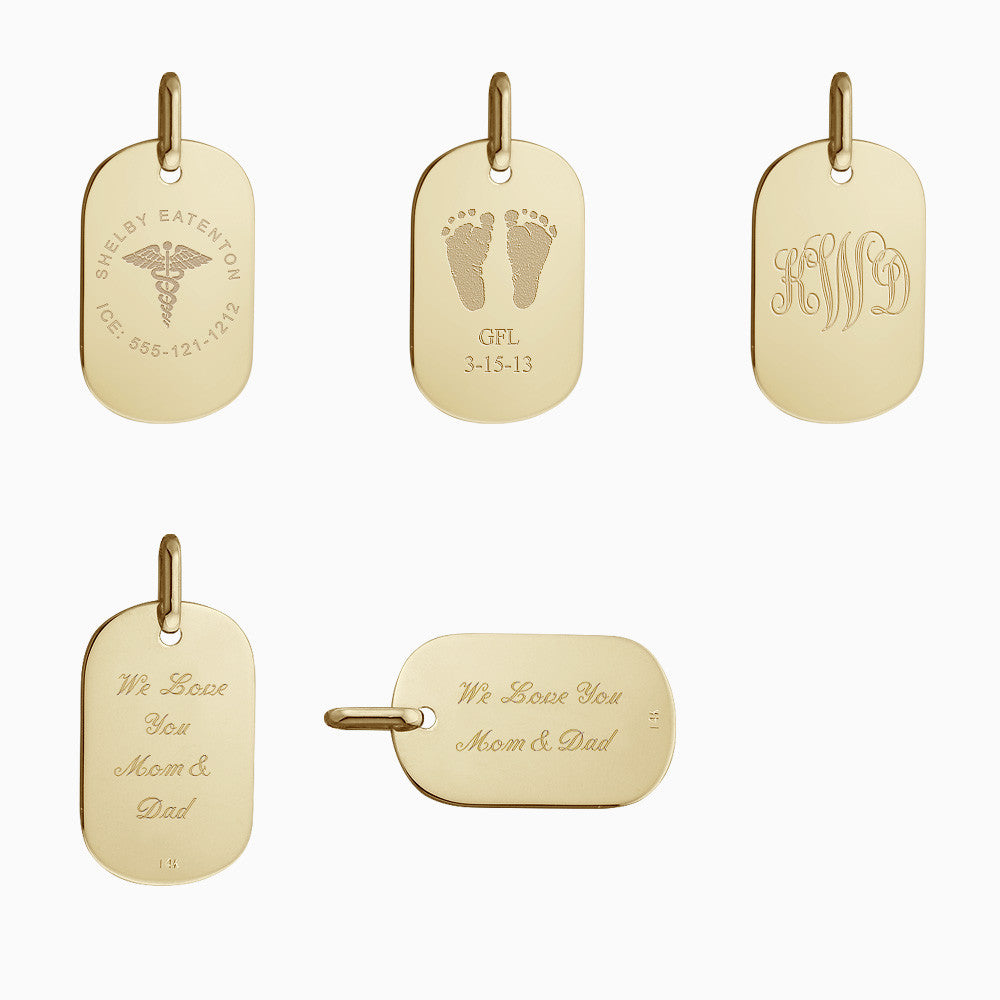 custom gold dog tags