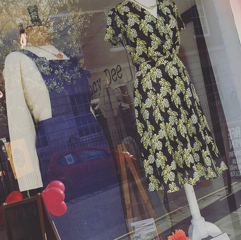 Shop window display featuring Ally-Bee, P.I.C Style and Nancy Dee