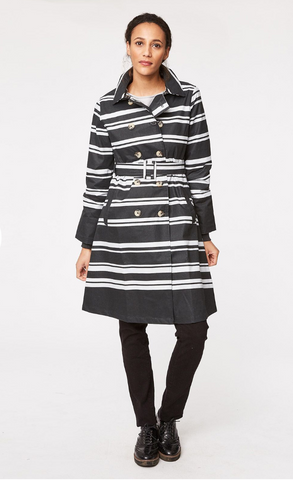 Thought Clothing striped trench