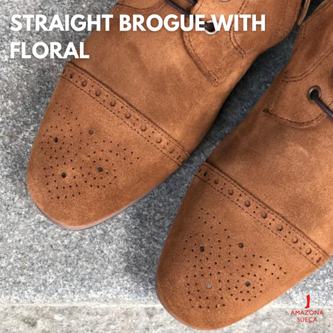 Straight brogue with floral