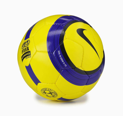 yellow and blue premier league ball