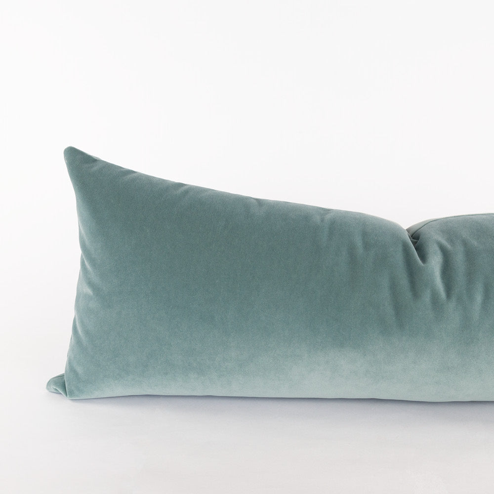 green bolster pillow