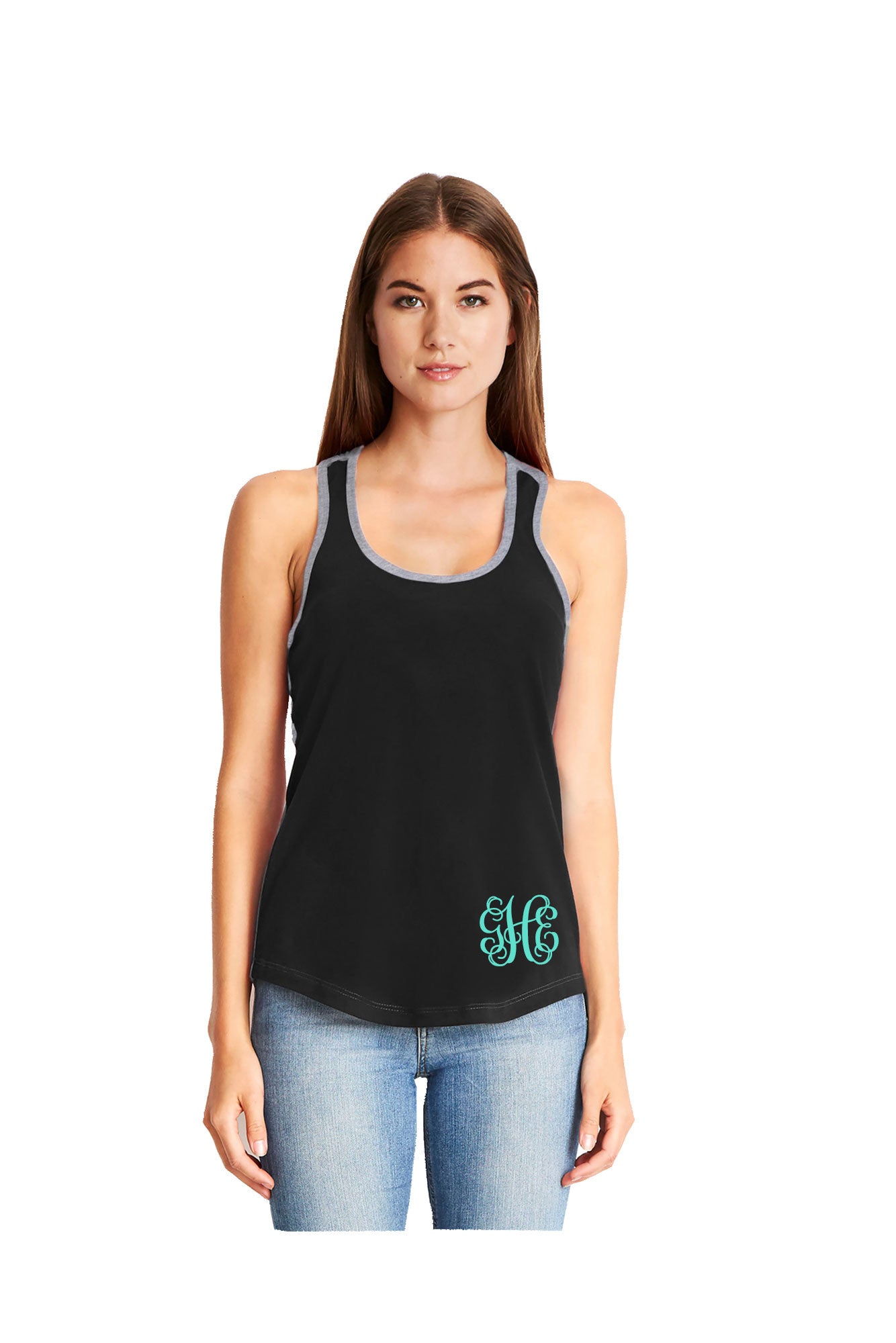 Download Next Level Ladies' Colorblock Racerback Tank, Black ...