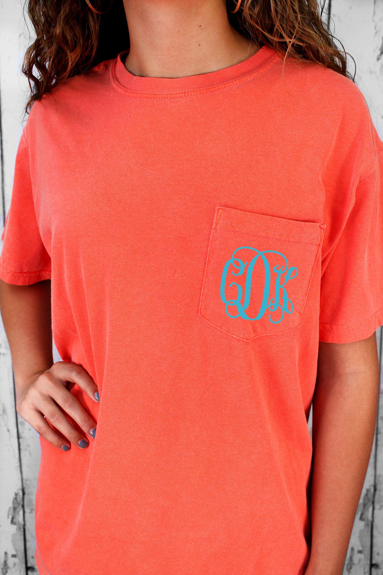 red orange t shirt