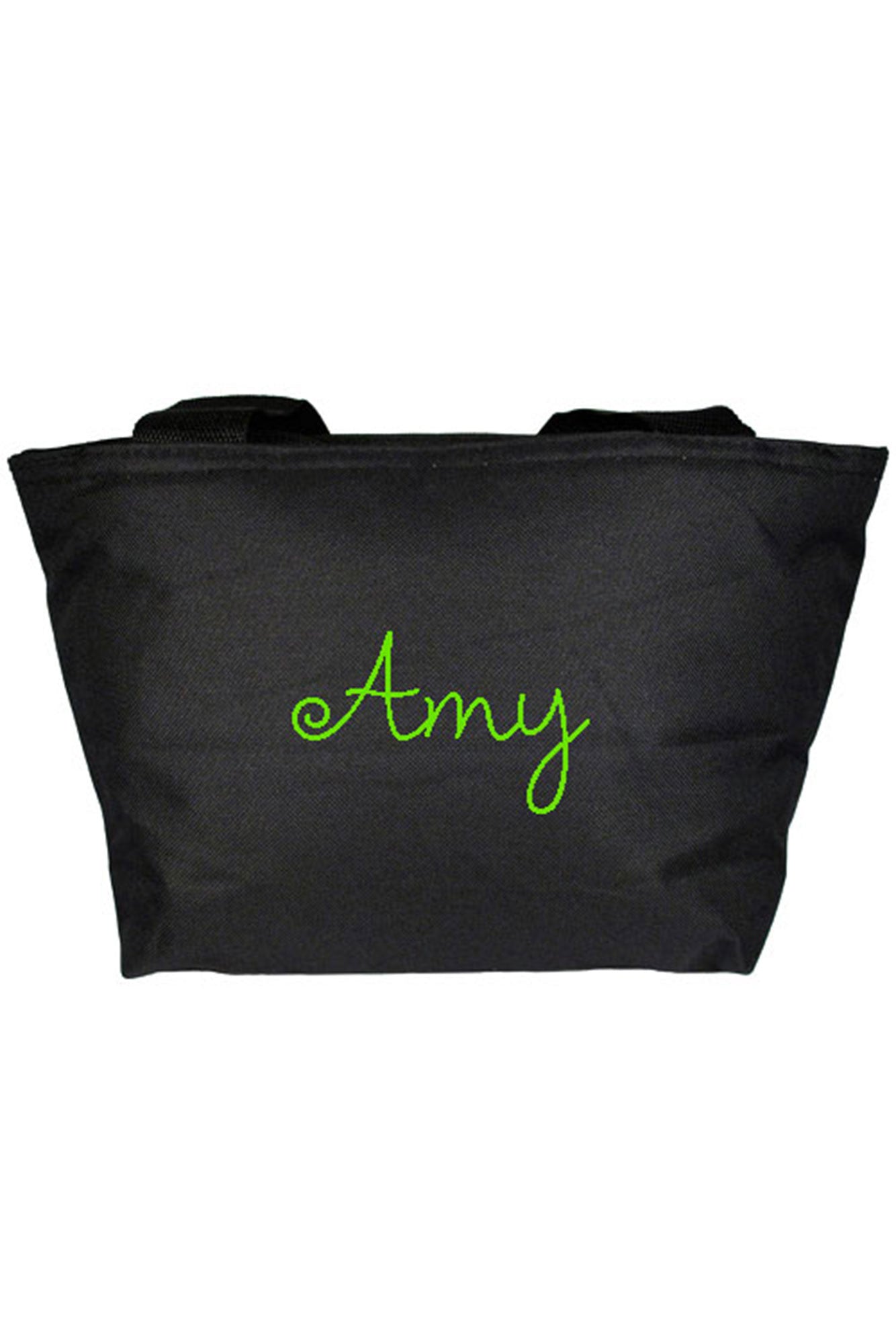 black insulated lunch tote