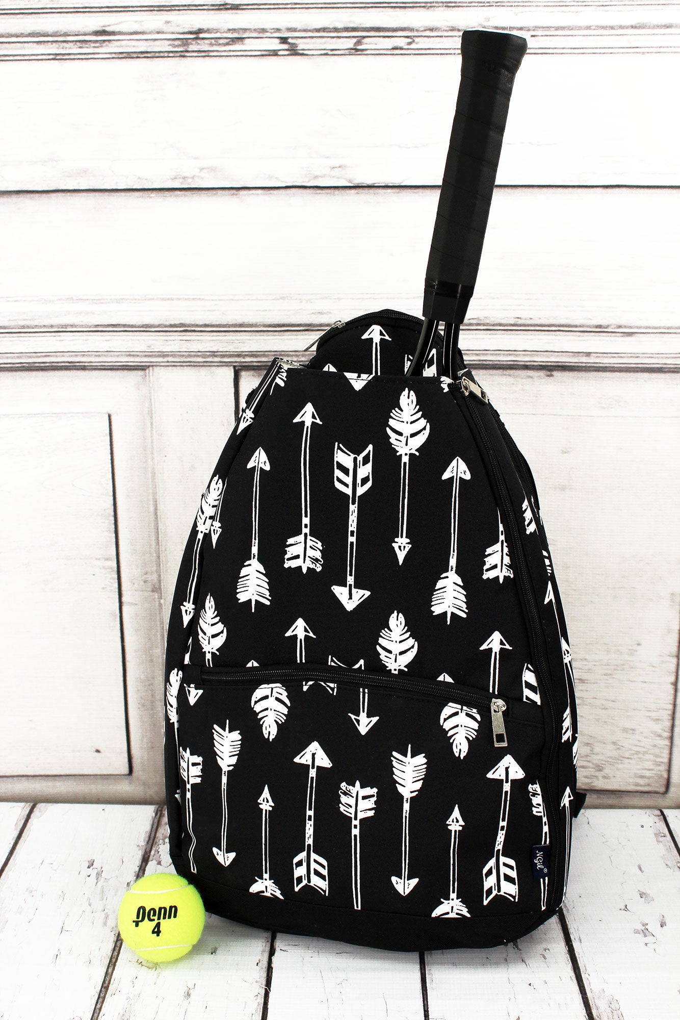 black tennis backpack