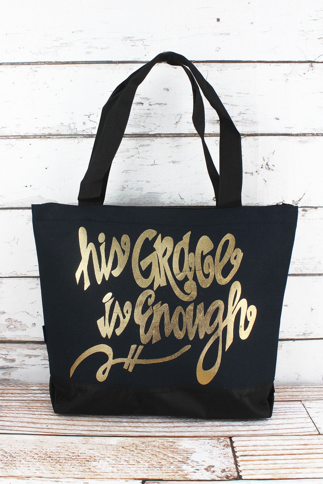 metallic gold tote bag