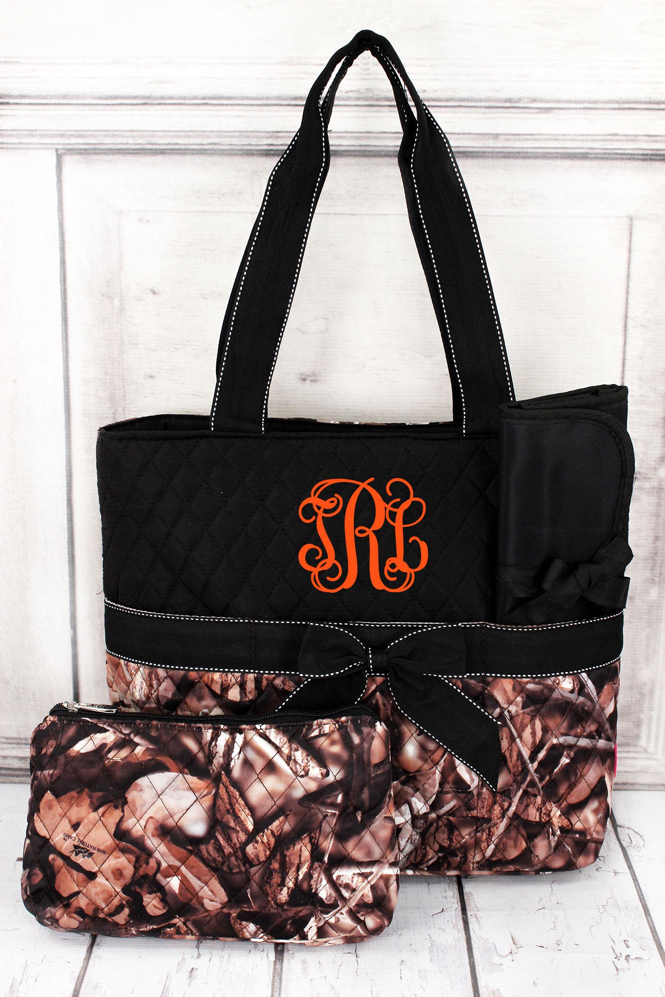 camo quilted bag