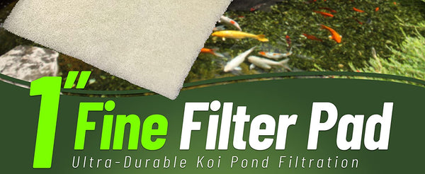 white fine filter pad for koi ponds