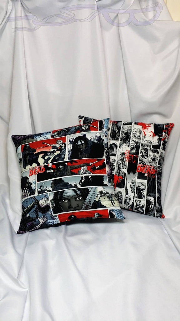 The Walking Dead Comic Fabric Made Into A Throw Pillow Cover