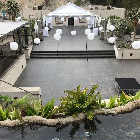 Tent Rental at seven-degrees in Laguna Beach CA