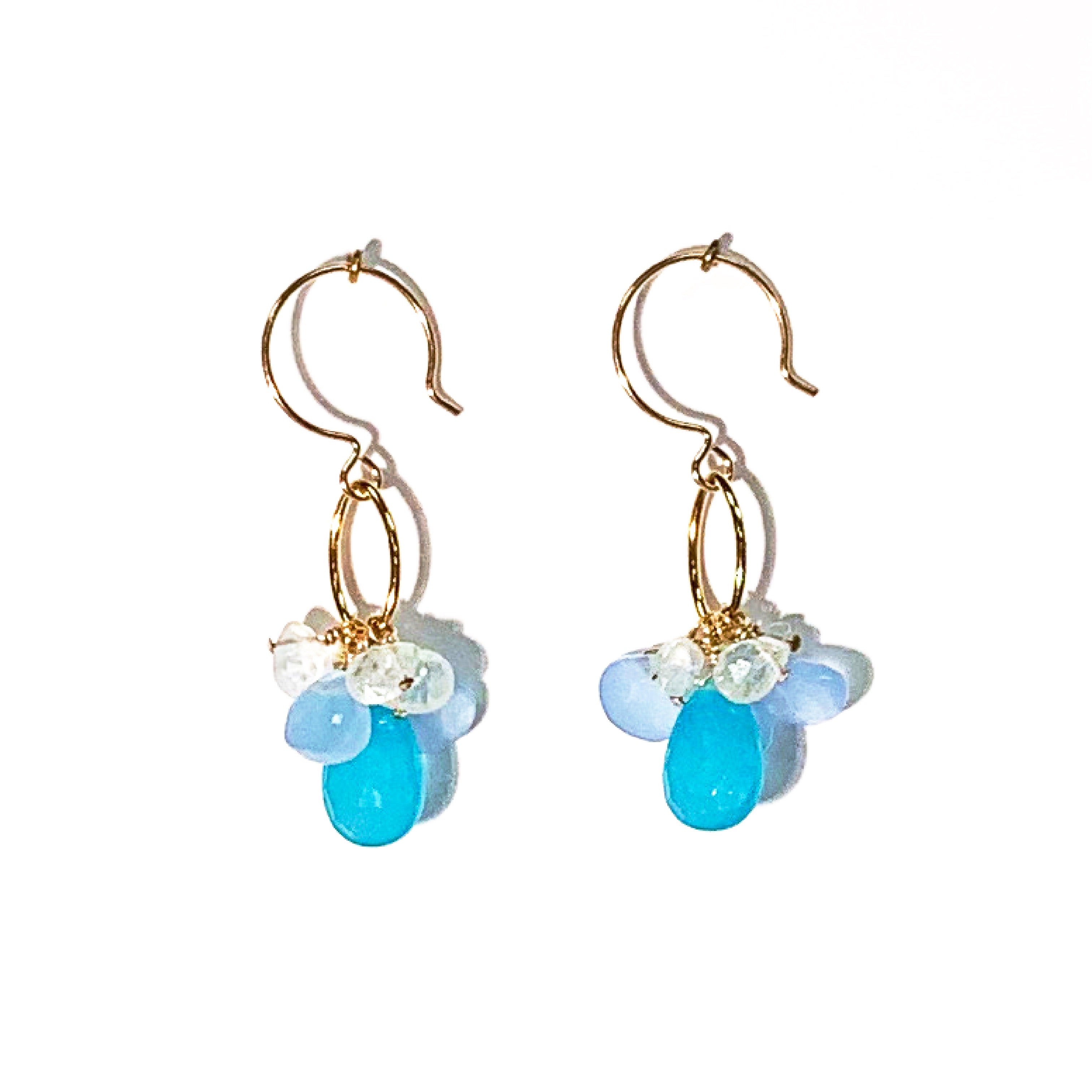 One of a Kind: Chalcedony & Moonstone Earrings