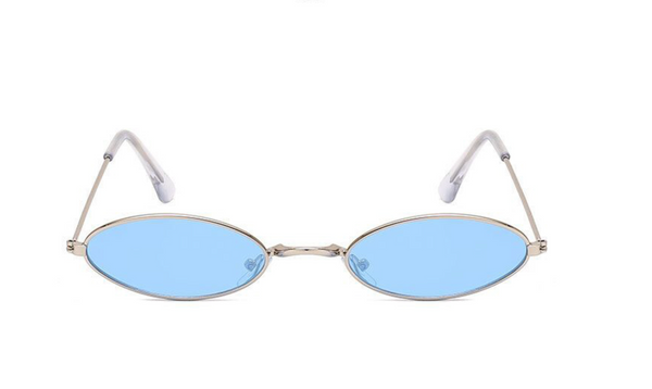 Lentes Vintage Retro BAE Ovalados Armazón Metálico Gafas Pequeñas "Mini" de Sol Mica Policarbonato estilo Goggle
