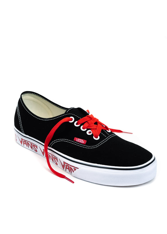 vans authentic black and red