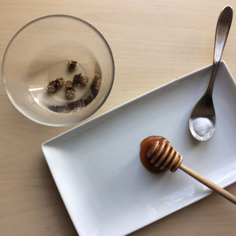 how to use burdock root for skin - Tea spoon of Oneroot buckwheat honey