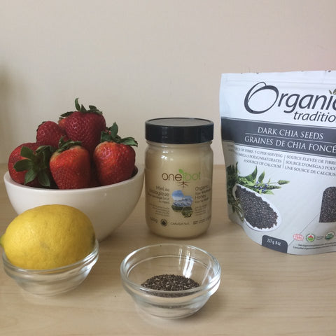 Strawberry Chia Jam Ingredients