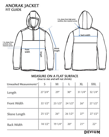 Stockport Anorak Size Chart – Devium