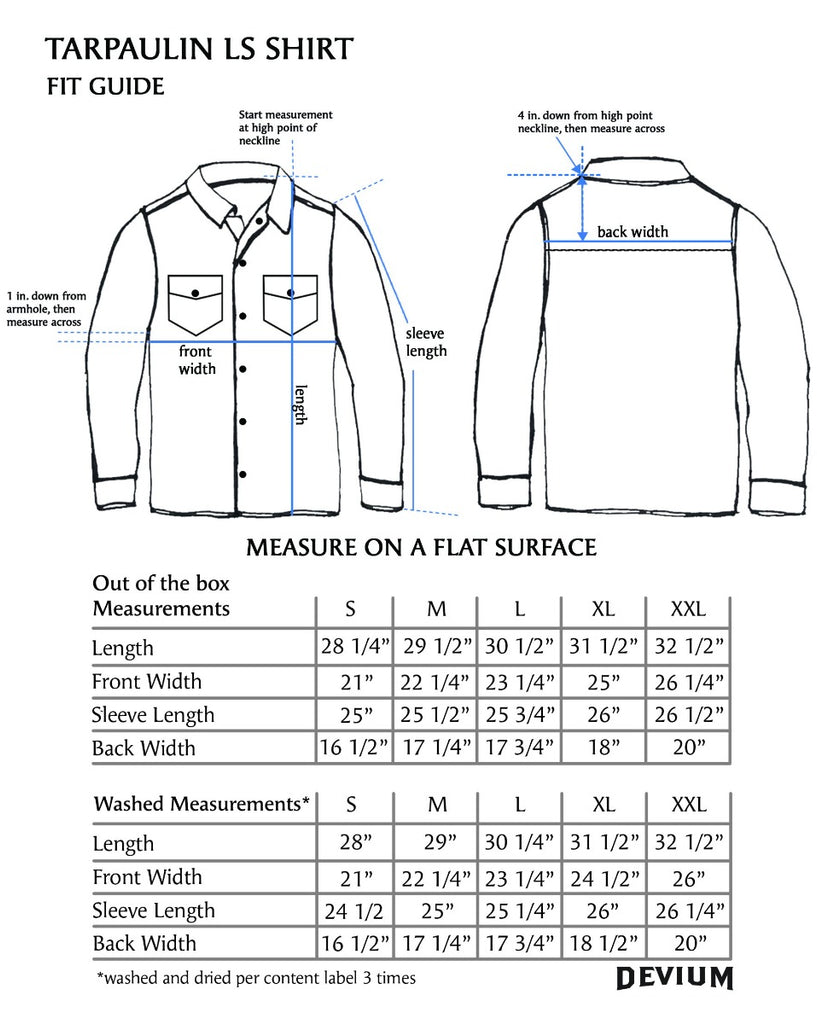 Tarpaulin Long Sleeve Shirt | 100% Made in the USA | Devium USA