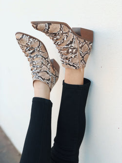 snakeskin booties boutique