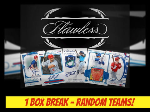 22FLW1B5- 2022 FLAWLESS BASEBALL 1 BOX BREAK - RANDOM TEAMS # 5