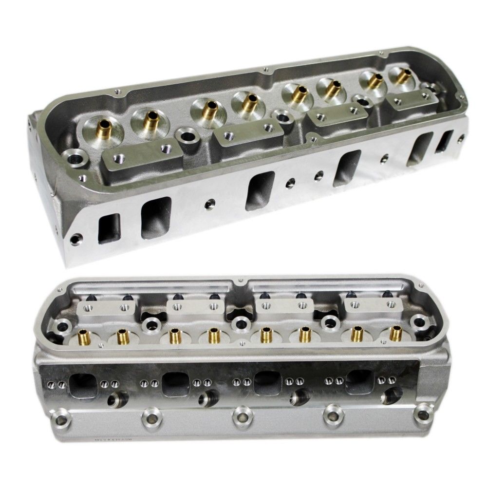 Pair Of Complete Aluminum Cylinder Heads For Sbf Ford 302 185cc 60cc 2