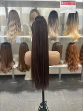 Load image into Gallery viewer, Kinky Straight Velcro Wrap Around Ponytail Hair Extensions 22&quot; long
