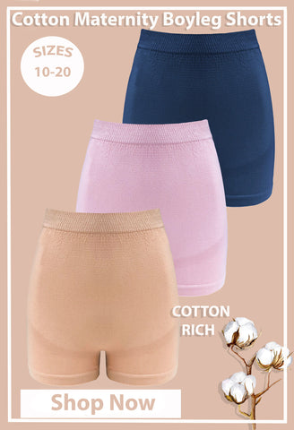 Cotton Maternity Boyleg Shorts