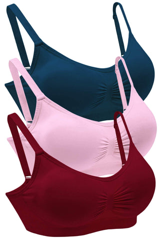 Bamboo Padded Front Closure Wire Free Bra