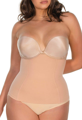 6 Strap Power Mesh Girdle Pearl - Plus Size Bras