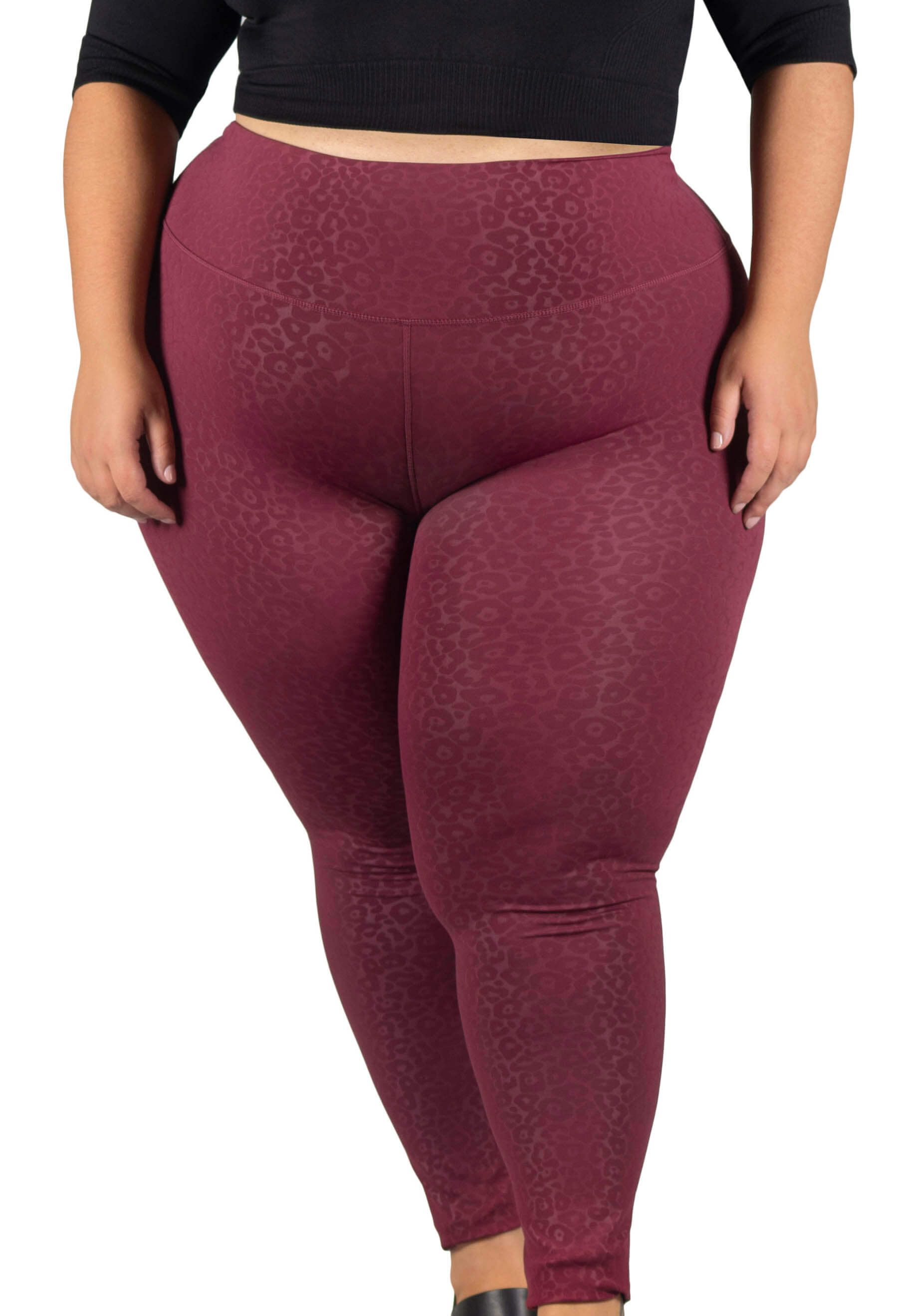 Plus Size High Waisted Leopard Print Leggings | B Free Australia