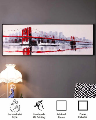 3D Metal Wall Art - Manhattan Bridge WL170 - Hand Crafted and Hand