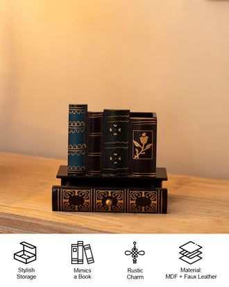 The Decor Kart 'Louis Vuitton' Faux Leather Book Boxes - Set of 3