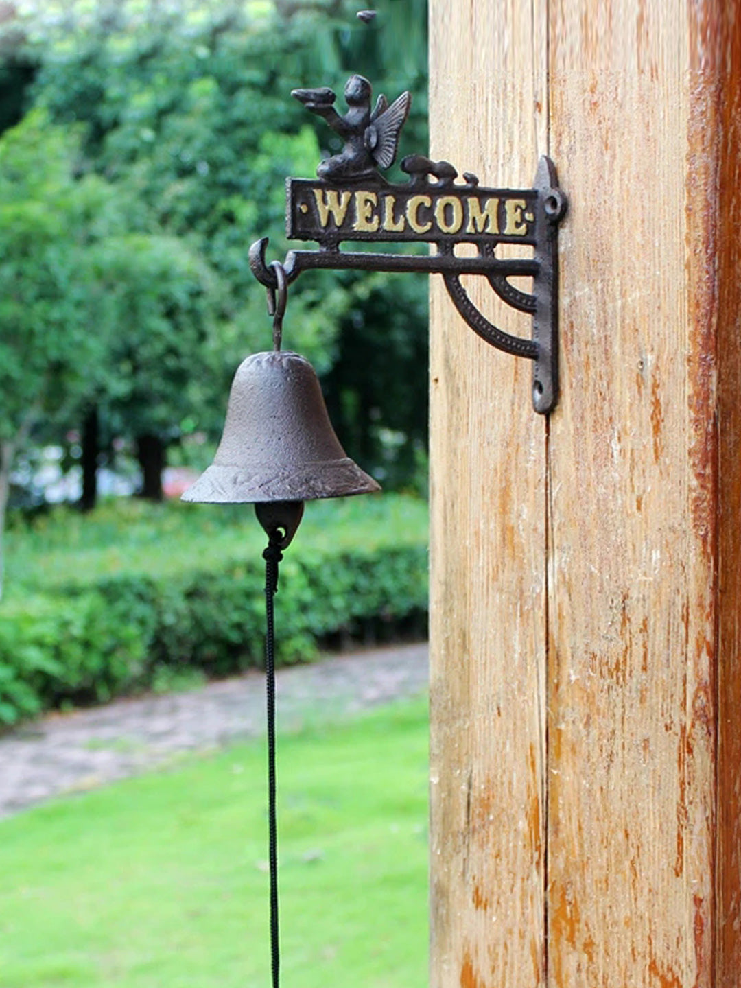Welcome - Cast Iron Wall Mounted Bell
